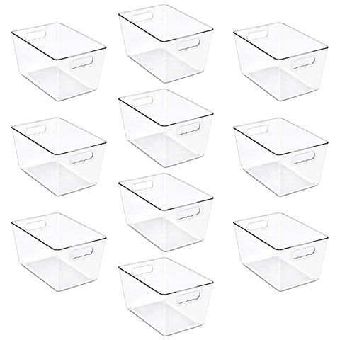 Clear Storage Bins with Handles