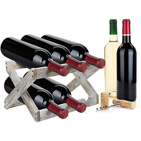 6 Bottle Bamboo Wine Rack