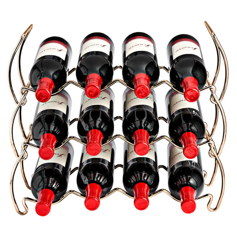 12 Bottle Metal Detachable Wine Rack (3 Tier)