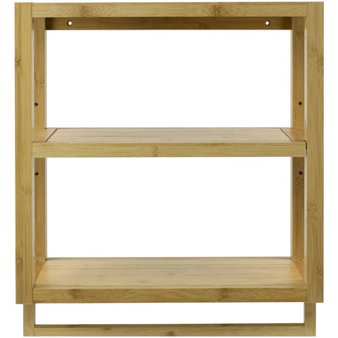 Bamboo Wall Shelf Towel Rack (2 Tier)