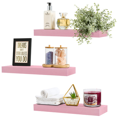 Rustic Rectangle Floating Shelves (3 Pack)