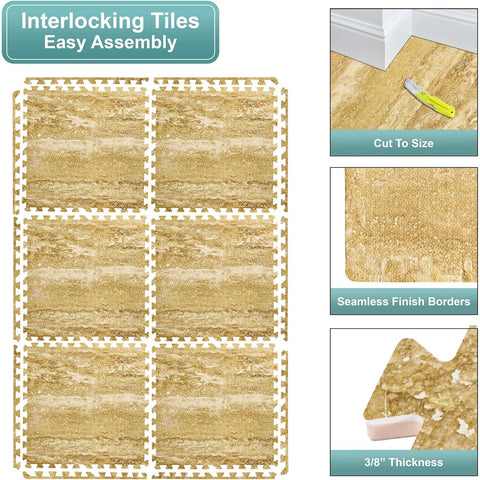 Floor Mat Interlocking Set (12 Pc)