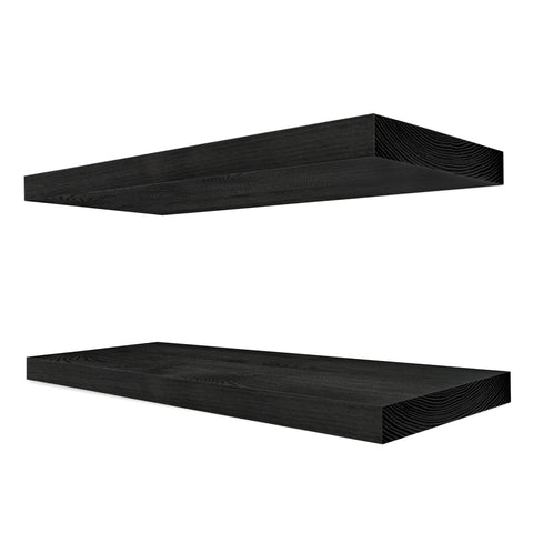 Solid Wood Floating Shelves (16”, Set of 2)