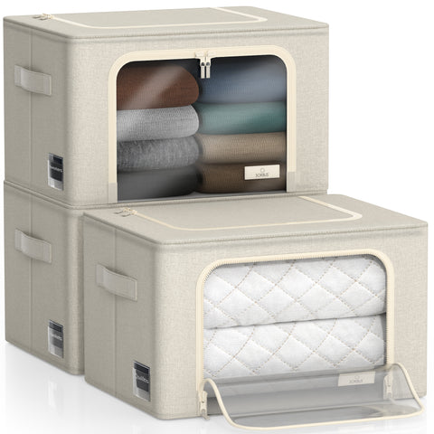 Storage bins with Window (Packs, Medium)