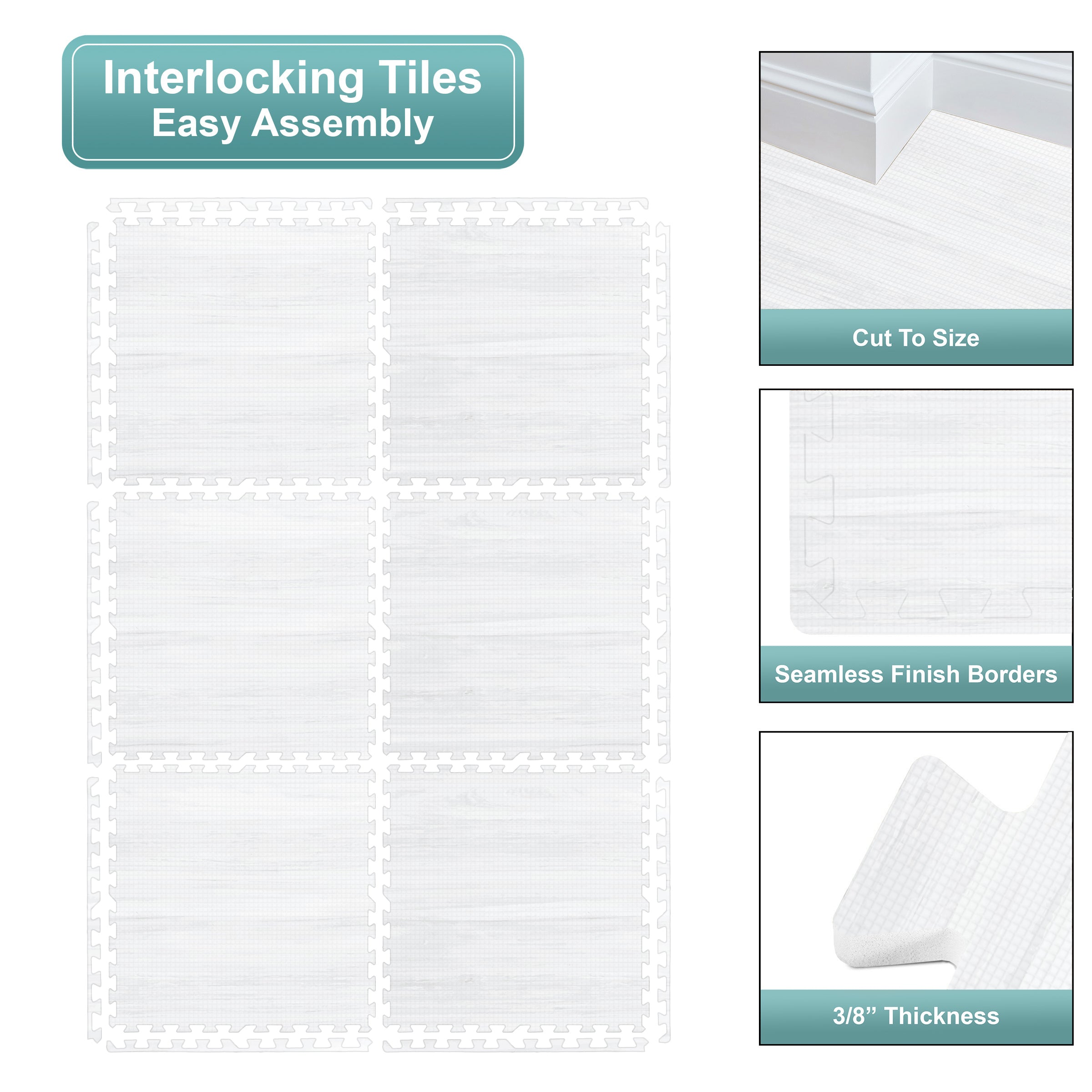 Floor Mat Interlocking Set (12 Pc) - Sorbus Home