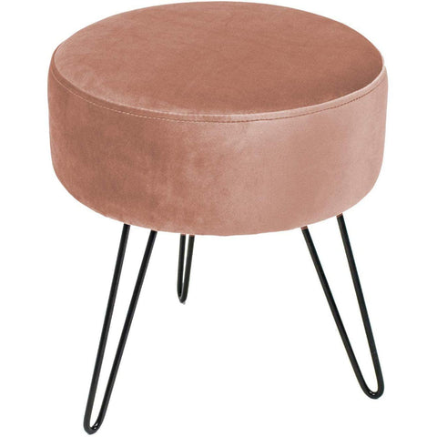 Velvet Footrest Stool (Round)