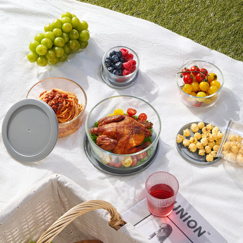 4 Pack Glass Meal Prep with Lids