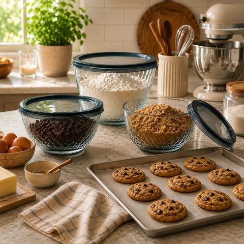 Glass Bowl Set with Airtight Lids