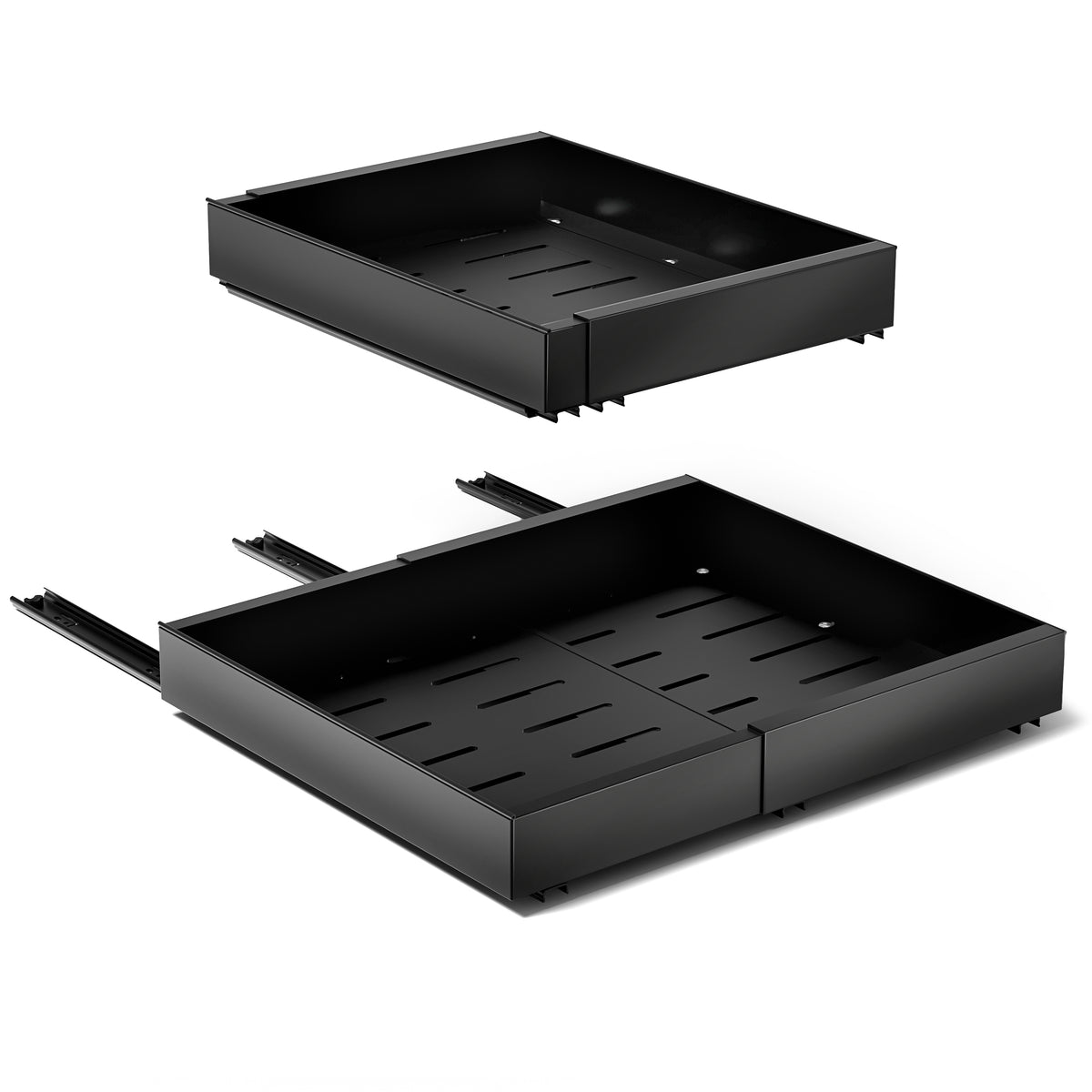 Extendable Pull-Out Storage Rack with Sliding Tracks Set of 2
