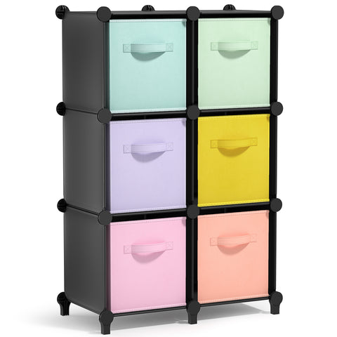 Cube Storage Organizer with Fabric Storage Bins