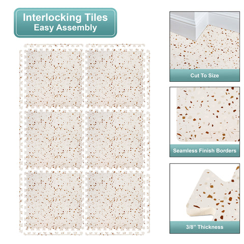 16 Tiles 64 Sq ft Wood Grain Foam Tiles