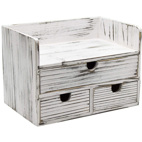 3 Drawer Rustic Desktop Organizer