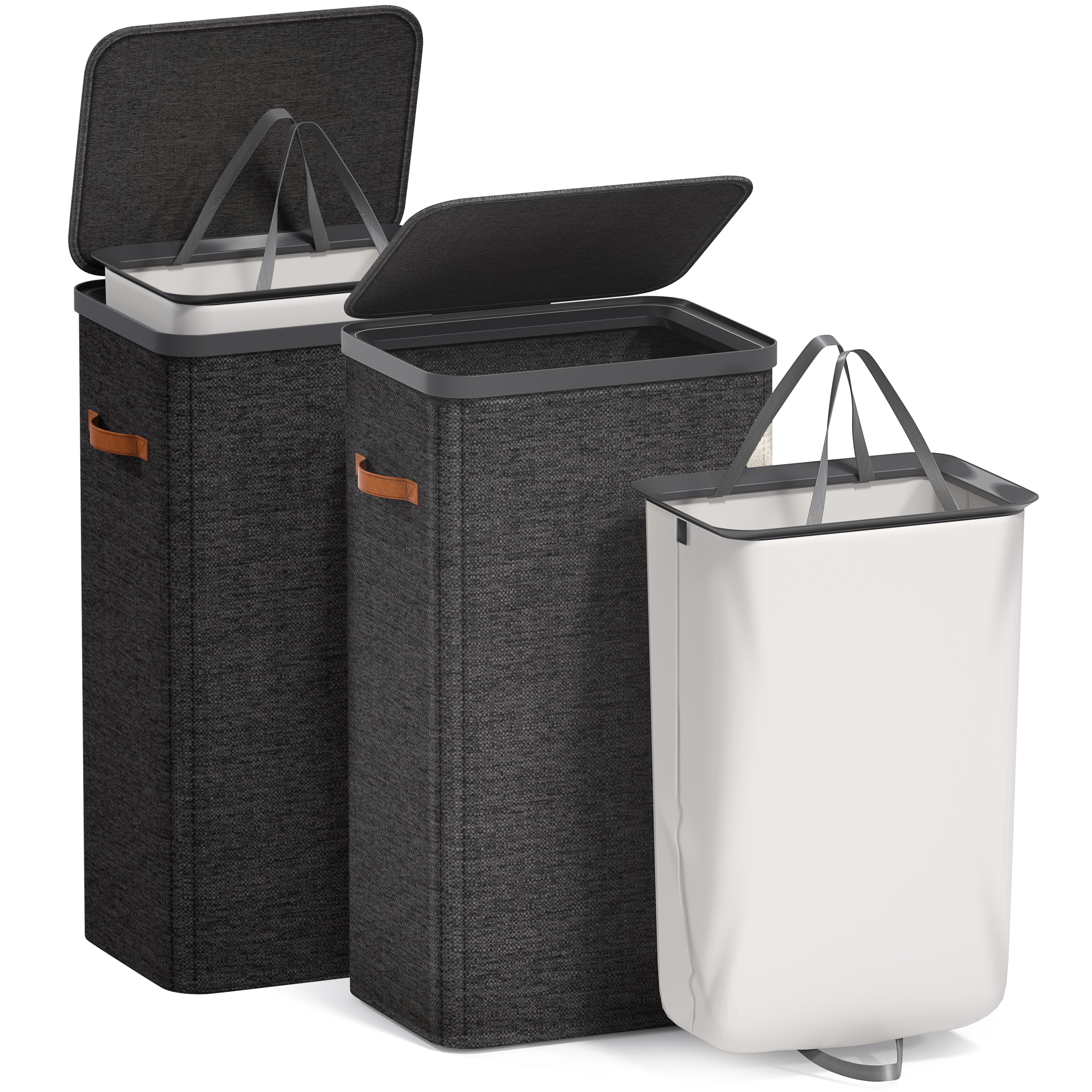 Collapsible Laundry Hamper with Lid - Sorbus Home