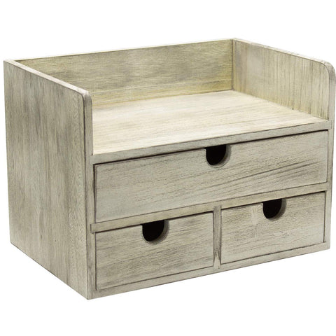 3 Drawer Rustic Desktop Organizer