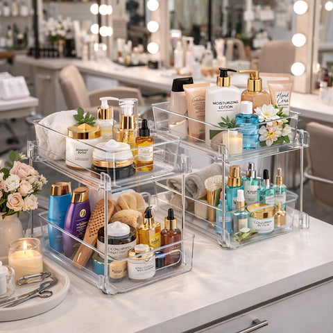 2-Tier Pull-Out Makeup Organizers