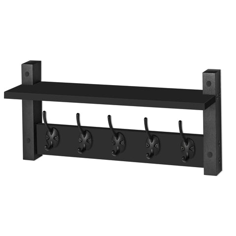 Coat Hooks Wall Mount Floating Shelf (Large & XL)