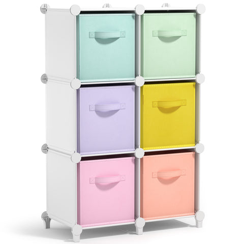 Cube Storage Organizer with Fabric Storage Bins