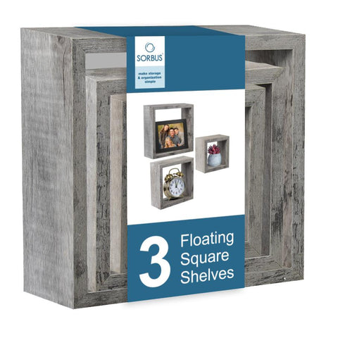 Square Floating Shelf (Set of 3)