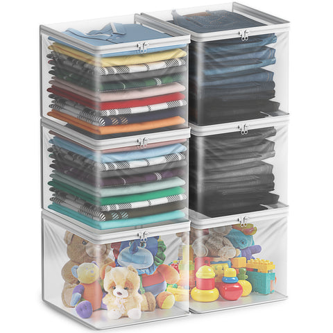 Clear Storage Cube with Zipper & Carry Handles - Sorbus Home