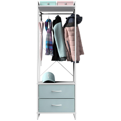 2 Drawer Clothing Rack Storage