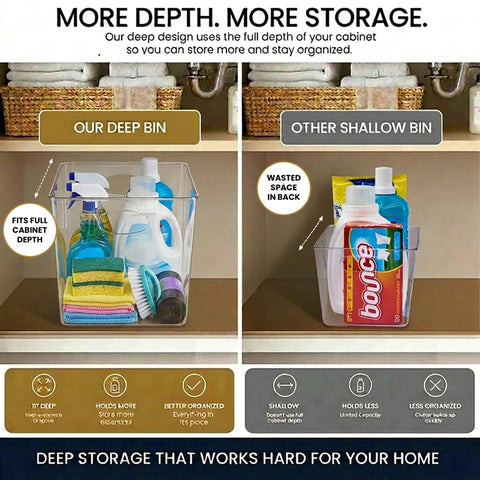 Clear Storage Bins Large