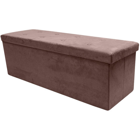 Faux Suede Storage Bench (Large)