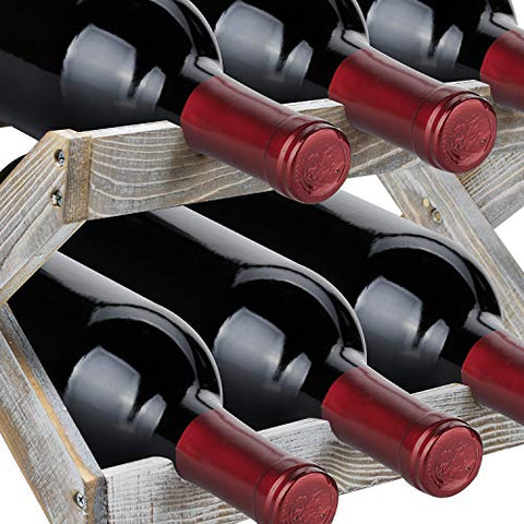 6 Bottle Bamboo Wine Rack