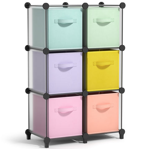 Cube Storage Organizer with Fabric Storage Bins