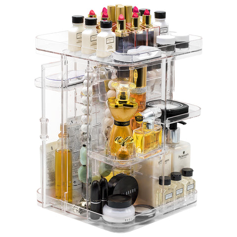 360Â° Makeup Organizer Carousel (3 Drawer)