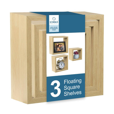 Square Floating Shelf (Set of 3)