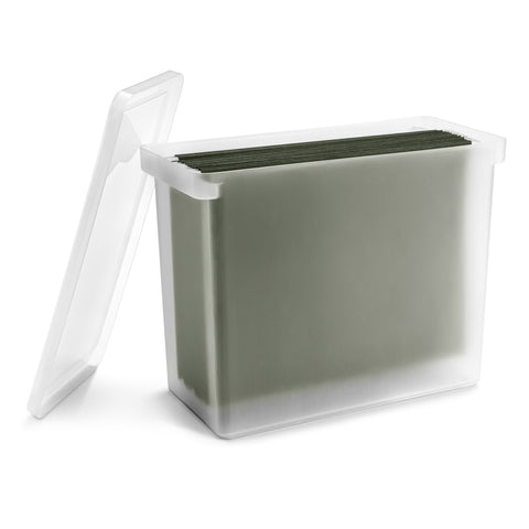 Plastic File Crate with Lid