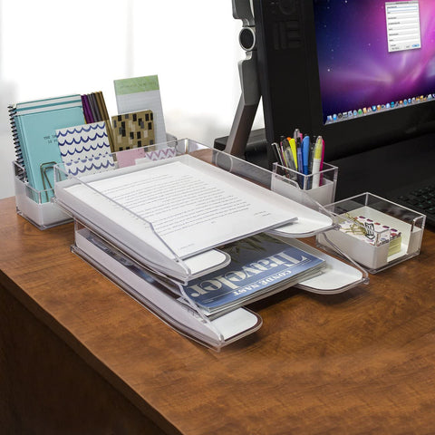 Acrylic Desk Paper Organizer