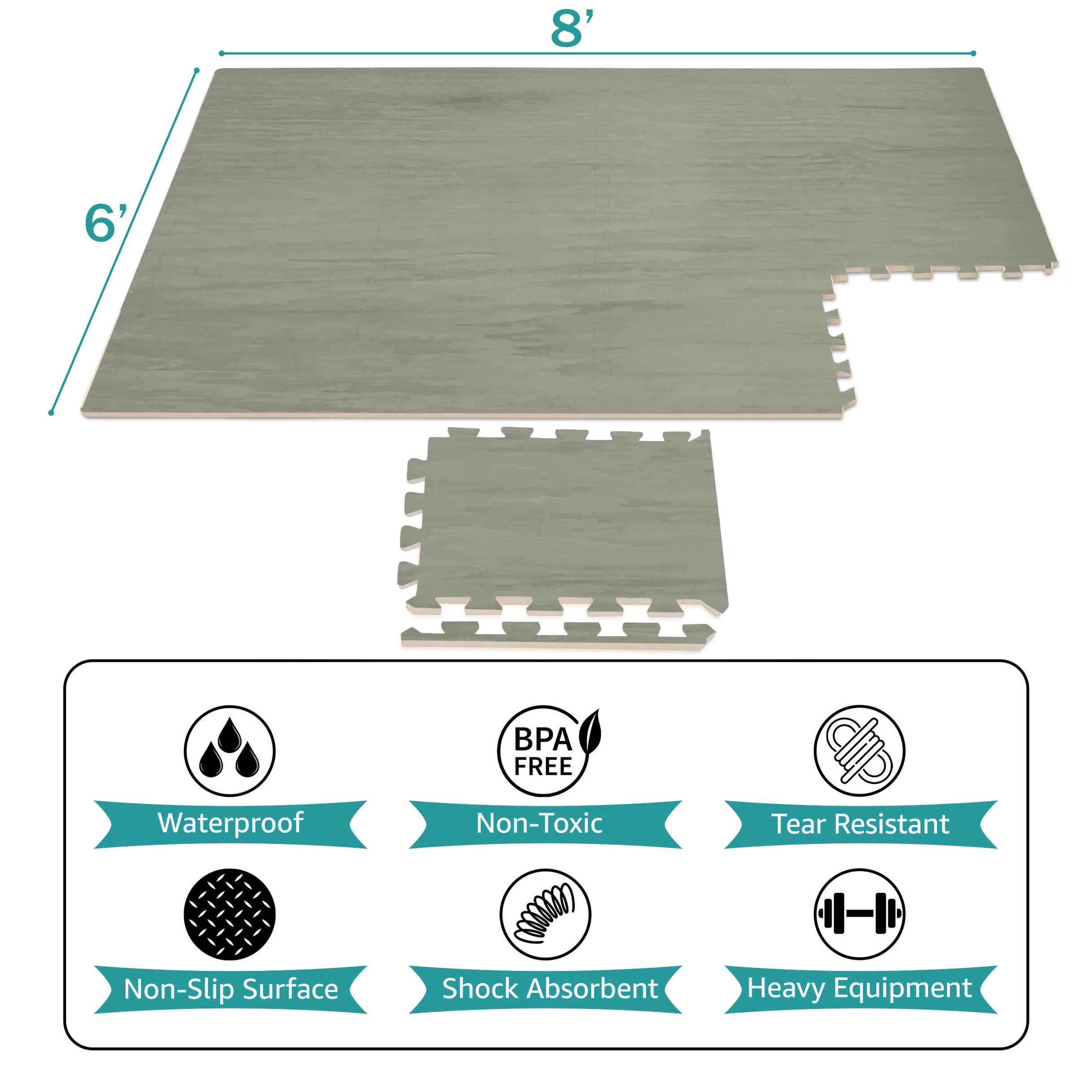 Floor Mat Interlocking Set (12 Pc) - Sorbus Home