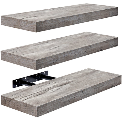 Rustic Rectangle Floating Shelves (3 Pack)