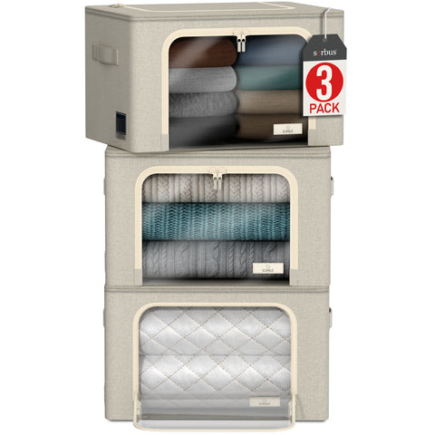 Storage bins with Window (Packs, Medium)