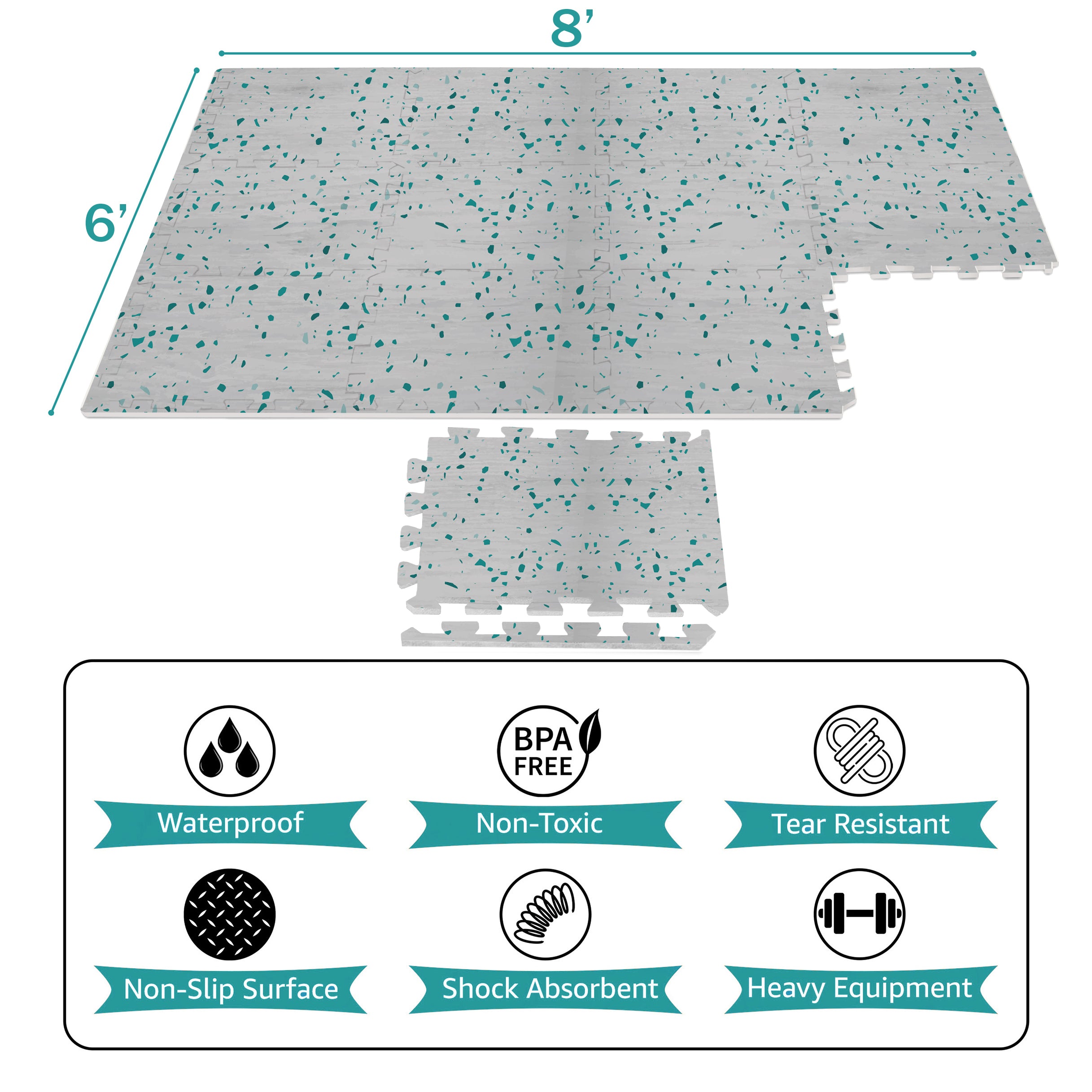 Floor Mat Interlocking Set (12 Pc) - Sorbus Home