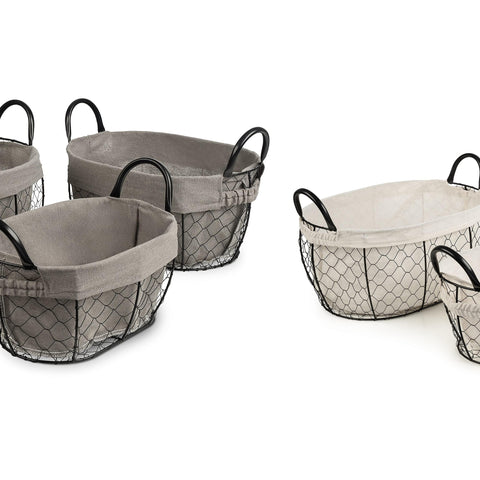 Chicken Wire Storage Baskets (Set of 3)