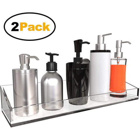 Acrylic Floating Storage Shelves (2 Pc)