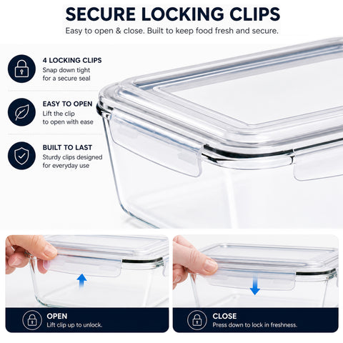 Glass Food Storage Container with Lid