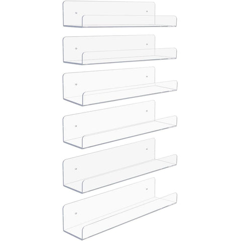 Acrylic Wall Display Shelf (6 Pc)