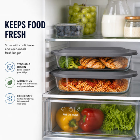 1-Pack Glass Baking Dish Set with Lid