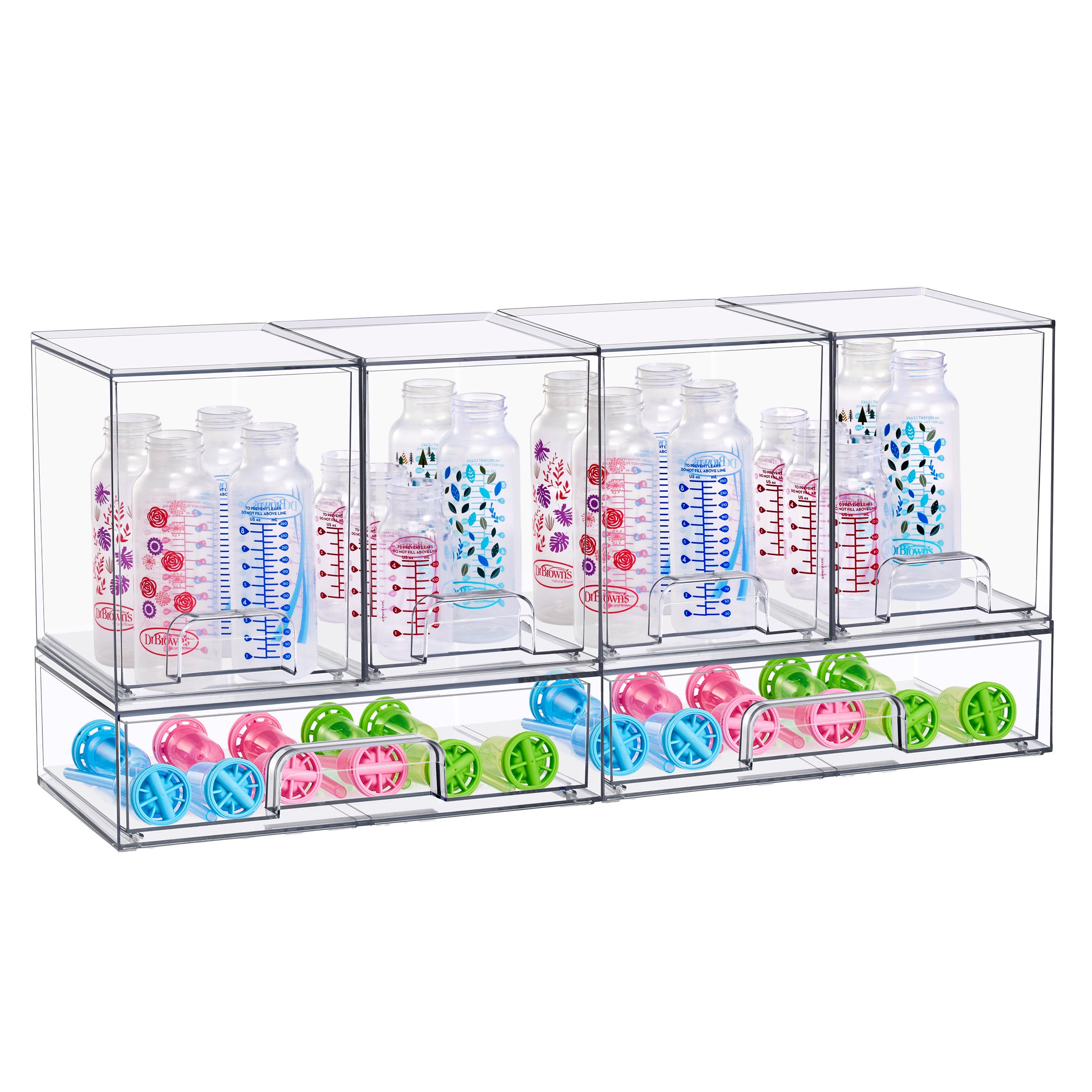 Baby Bottles Storage Drawers Variety Pack - Sorbus Home