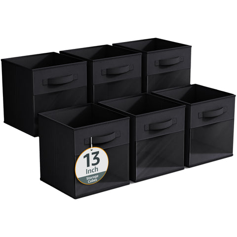 13" Large Storage Bin with Clear Window – 6-Pack