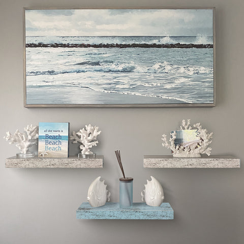 Coastal Rectangle Floating Shelves (3 Pack)