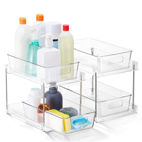 2-Tier Pull-Out Cleaning Organizers