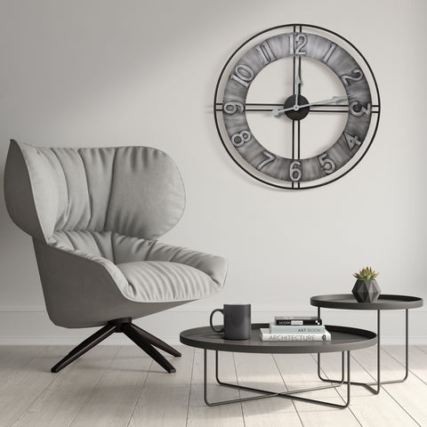 24" Distressed Wall Clock (Numeral)