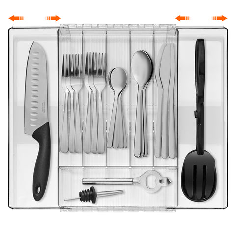 Expandable Kitchen Drawer Organizer & Utensil Tray