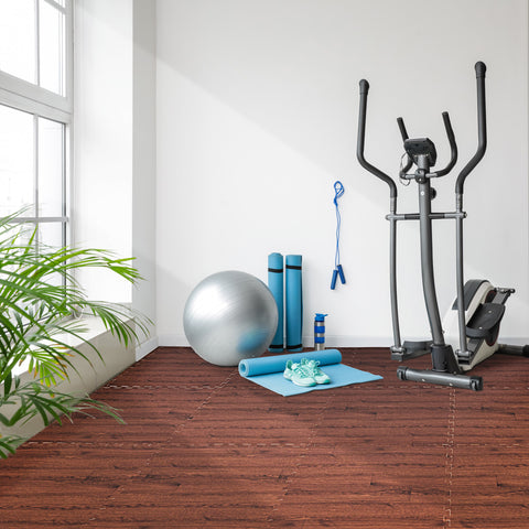 16 Tiles 64 Sq ft Wood Grain Foam Tiles