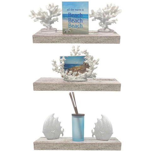 Coastal Rectangle Floating Shelves (3 Pack)