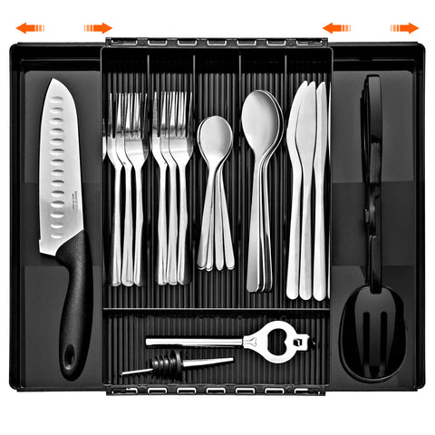 Expandable Kitchen Drawer Organizer & Utensil Tray